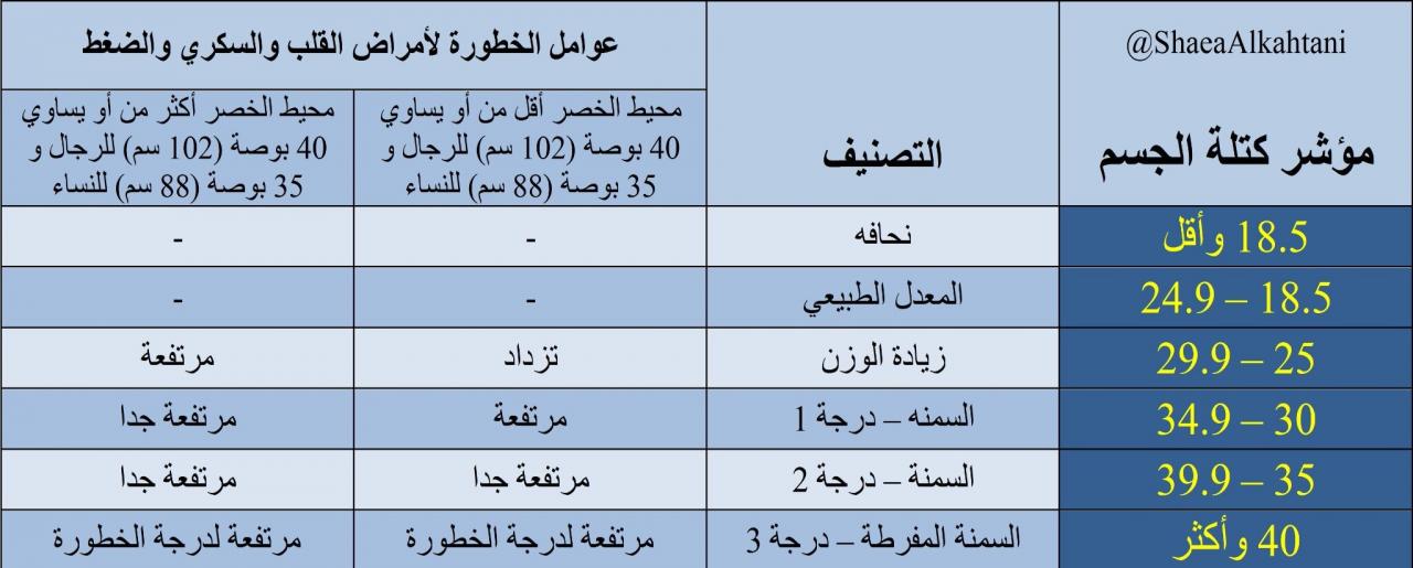 مؤشر كتلة الجسم للنساء - وزنك المثالي عنوان رشاقتك 1413 2