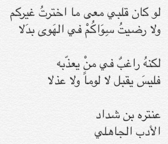 قصائد عنترة بن شداد في الغزل - ابيات شعرية مدح كثير رواها عنترة بن شداد 3712