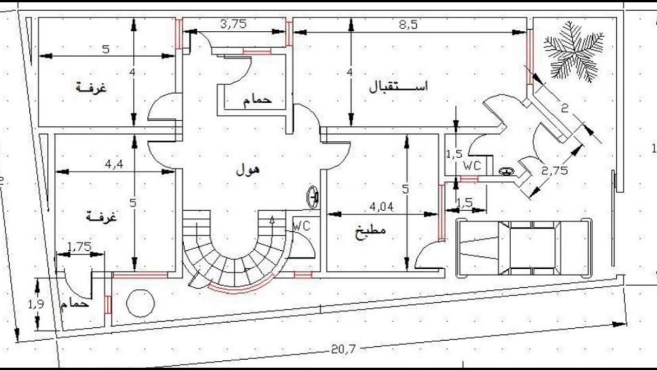 خريطة بيت 200 متر - اجمل تصميم بيت 200 متر 2357 2