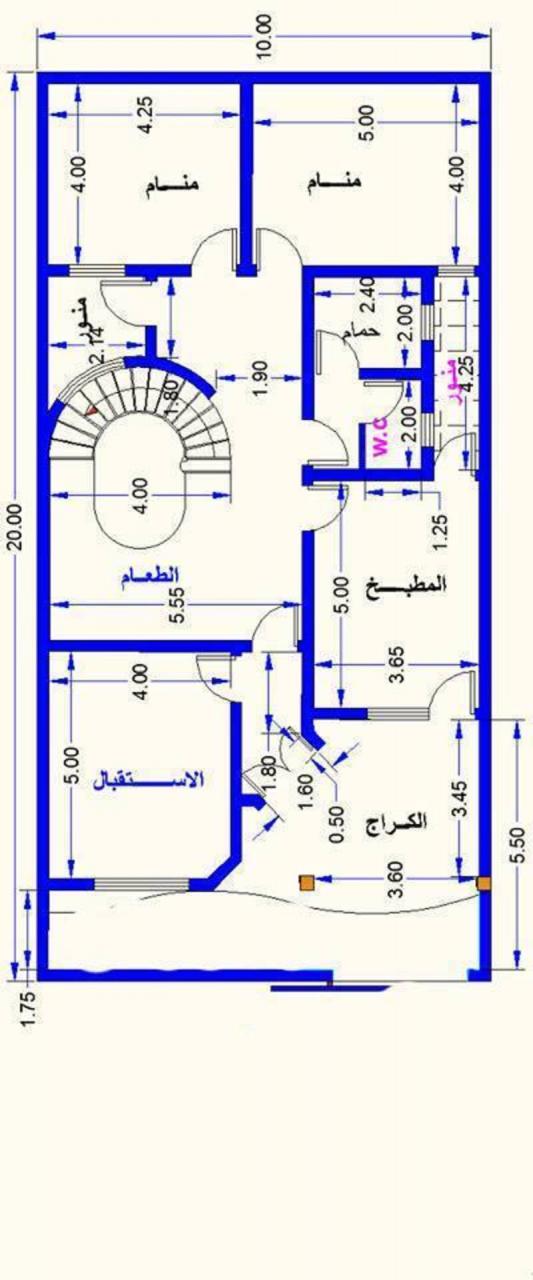 خريطة بيت 200 متر - اجمل تصميم بيت 200 متر 2357 1