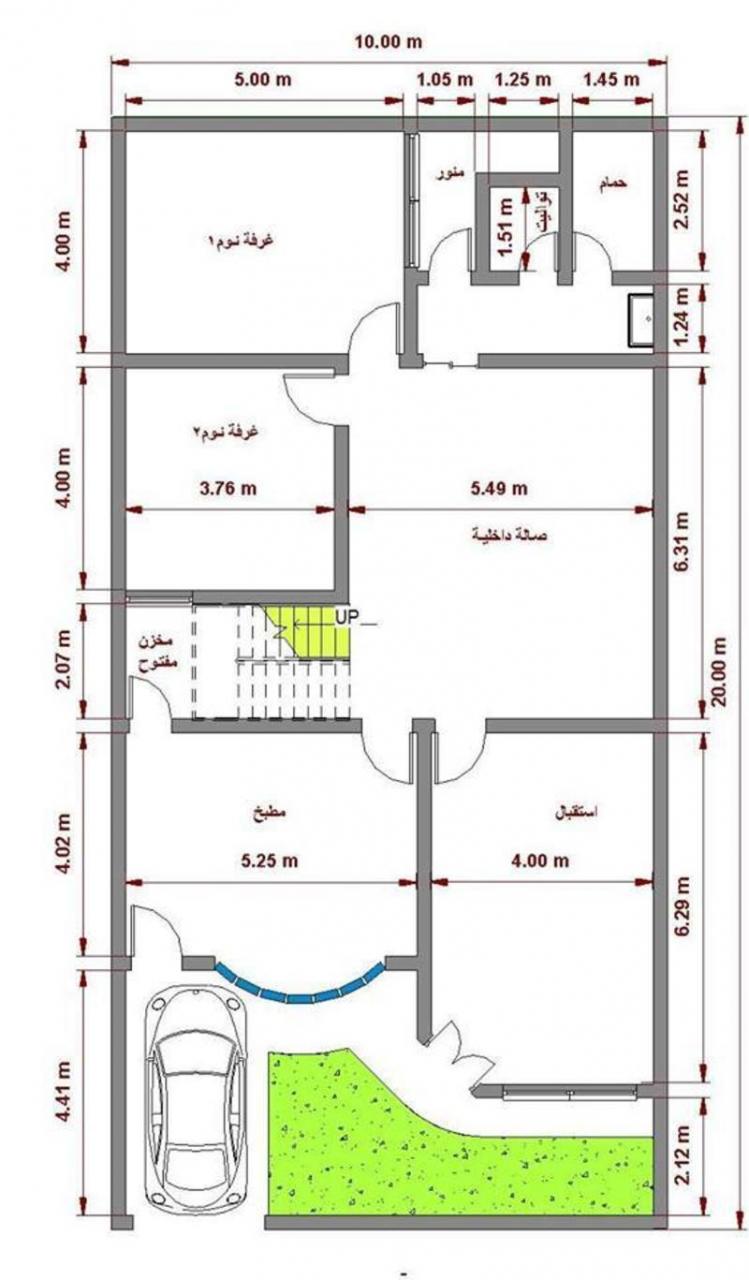 خريطة بيت 200 متر - اجمل تصميم بيت 200 متر 2357 3