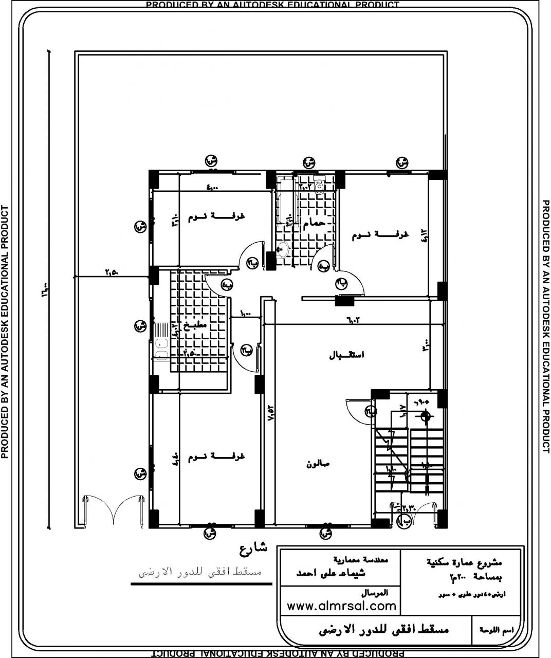 خريطة بيت 200 متر - اجمل تصميم بيت 200 متر 2357 7