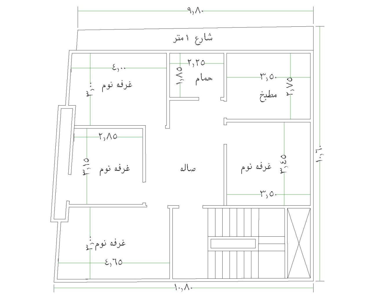 رسومات هندسية للمنازل 100 متر، رسوم منزل ١٠٠ متر تحفة 2960 11