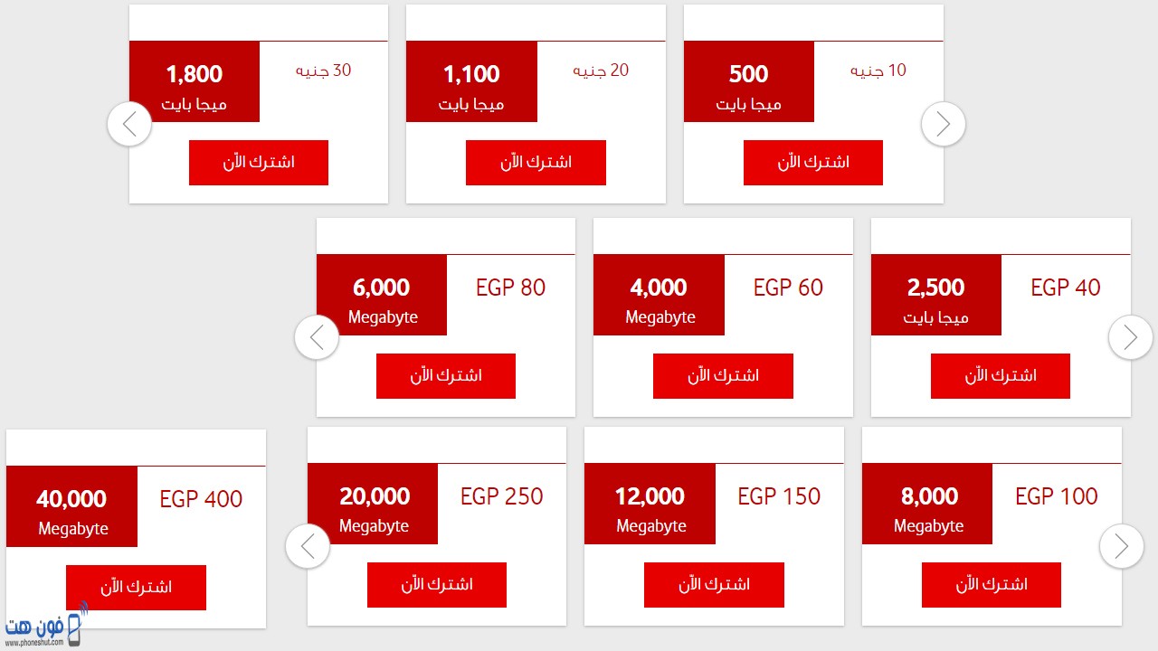 باقات فودافون المنزلي - باقات مكالمات ونت تحفة 59630 5