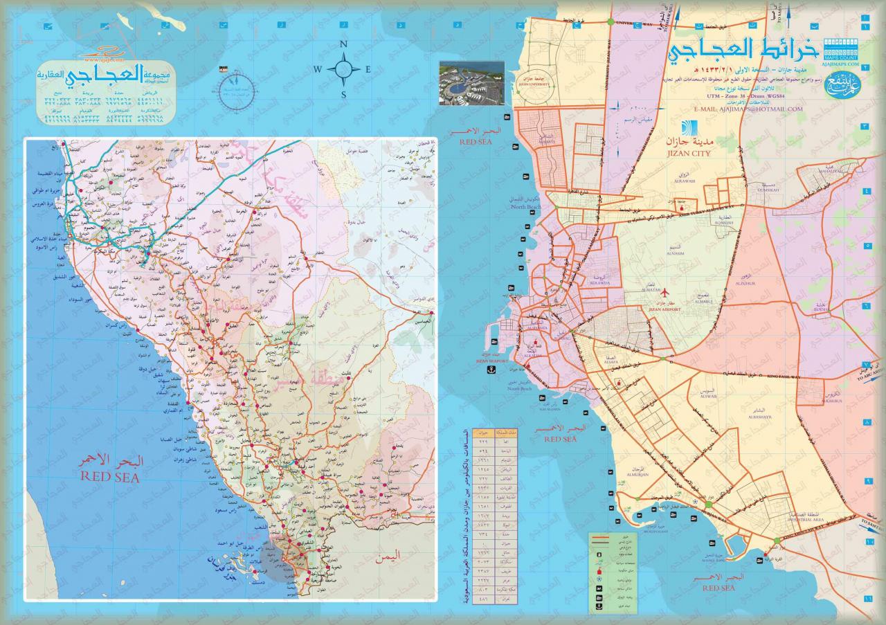 خريطة مدينة جازان , اين توجد جازان