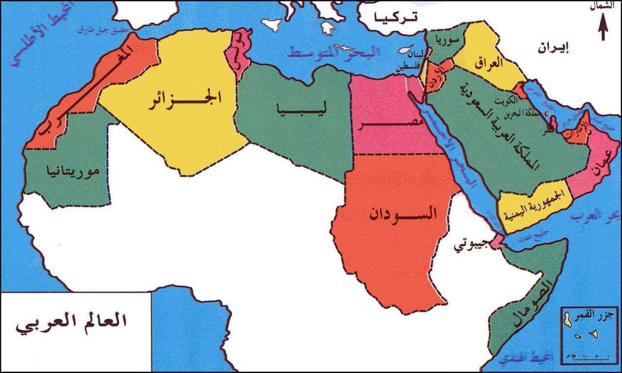 صور خريطة الوطن العربي , خرايط مفصله للوطن العربى